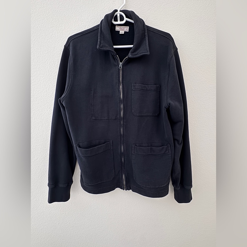 Wallace & Barnes J.Crew Full-Zip Chore Jacket – Men’s Medium – Washed Black